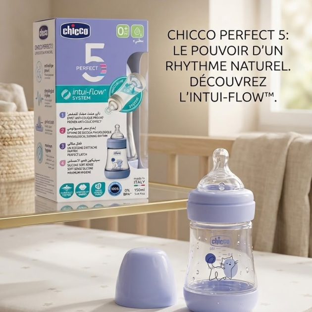 Biberon PERFECT 5 150ml (Intui-flow, Chat)