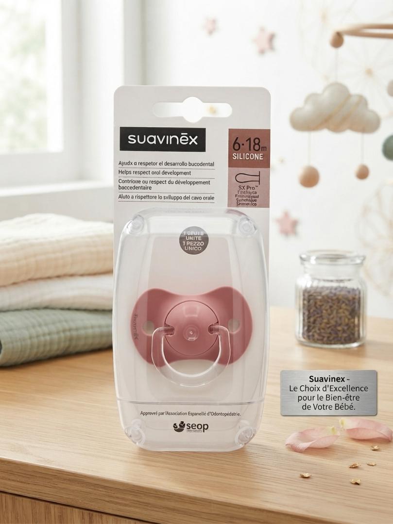 Sucette Suavinex Rose 6-18M